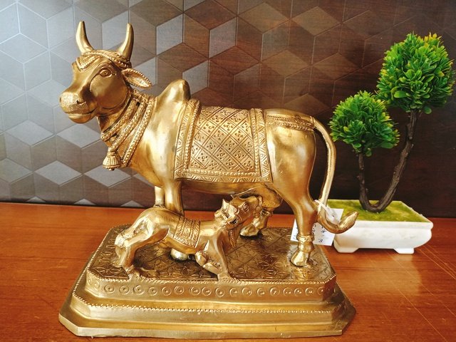 Bronze Cow and Calf Idol