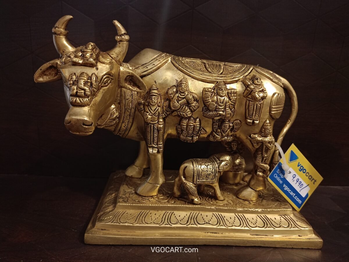 brass multi god cow and calf pooja gift vgocart coimbatore india scaled