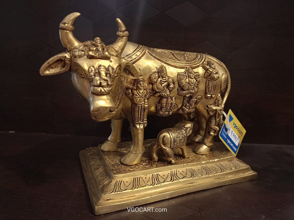 brass multi god cow and calf pooja gift vgocart coimbatore india1 scaled