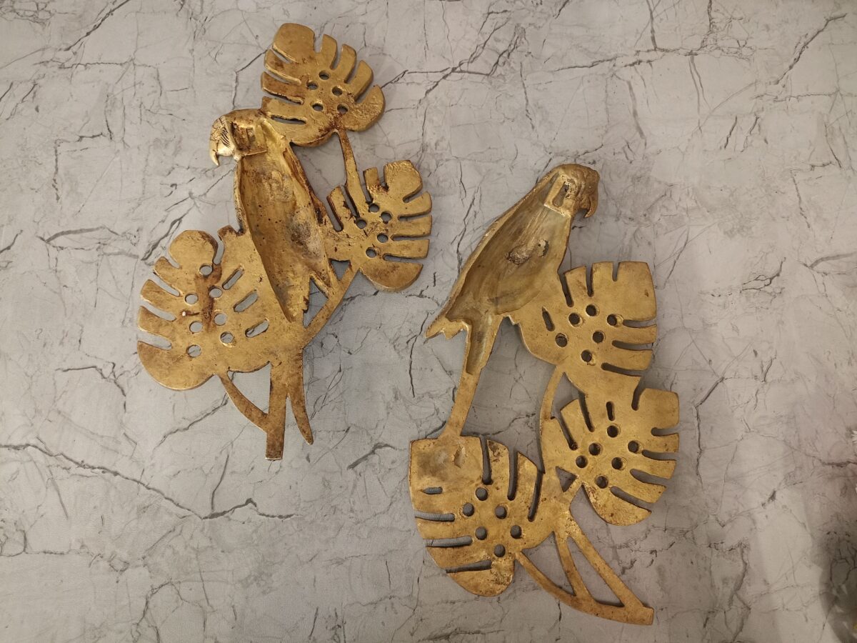 brass Parrot Wall mount gift home decor vgocart coimbatore india scaled