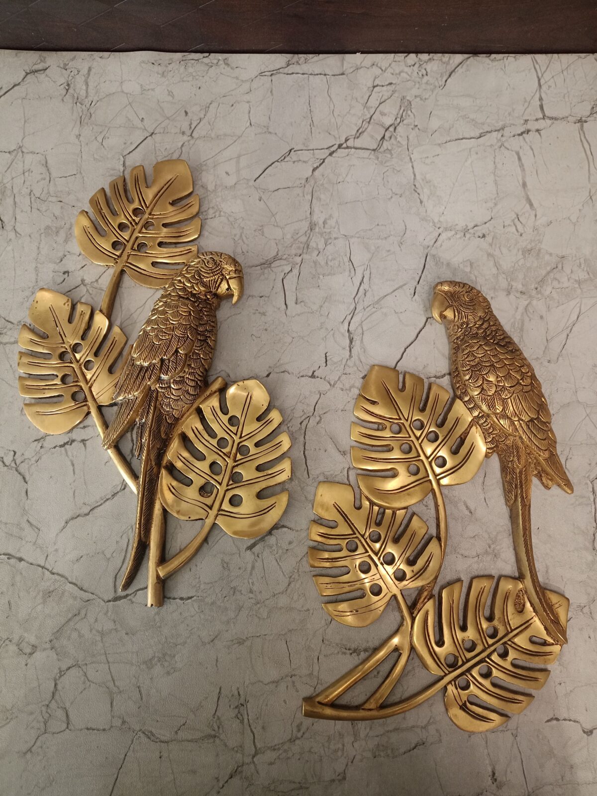 brass Parrot Wall mount gift home decor vgocart coimbatore india1 scaled