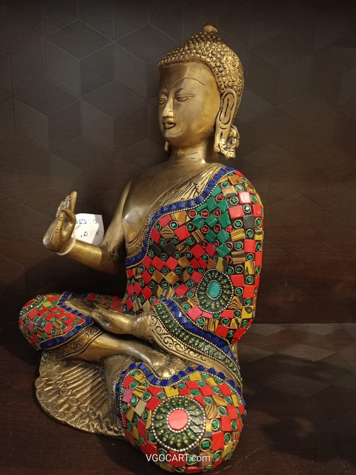 brass stone buddha statue gift show piece home decor vgocart coimbatore india1 scaled