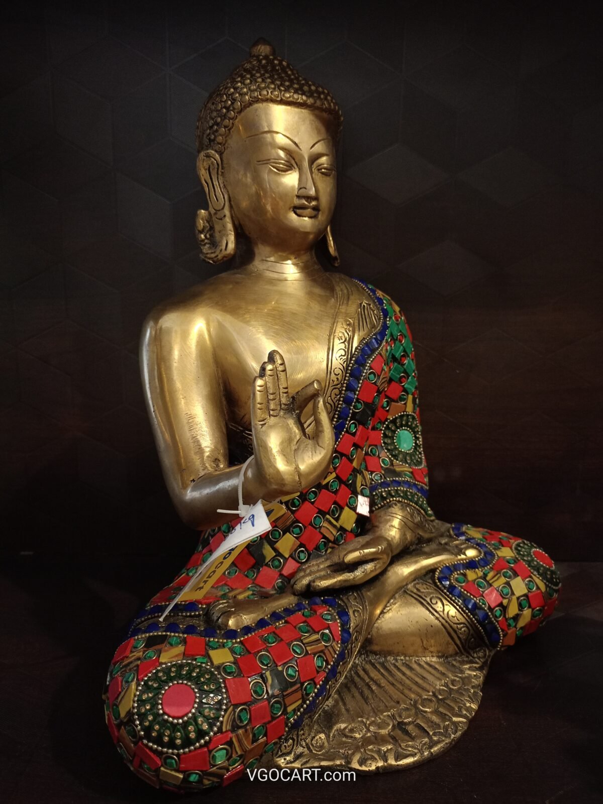 brass stone buddha statue gift show piece home decor vgocart coimbatore india2 scaled