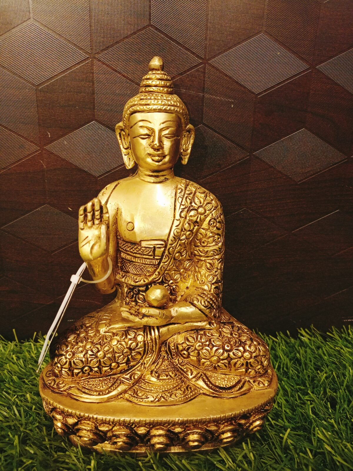 Brass Buddha Statue on Base