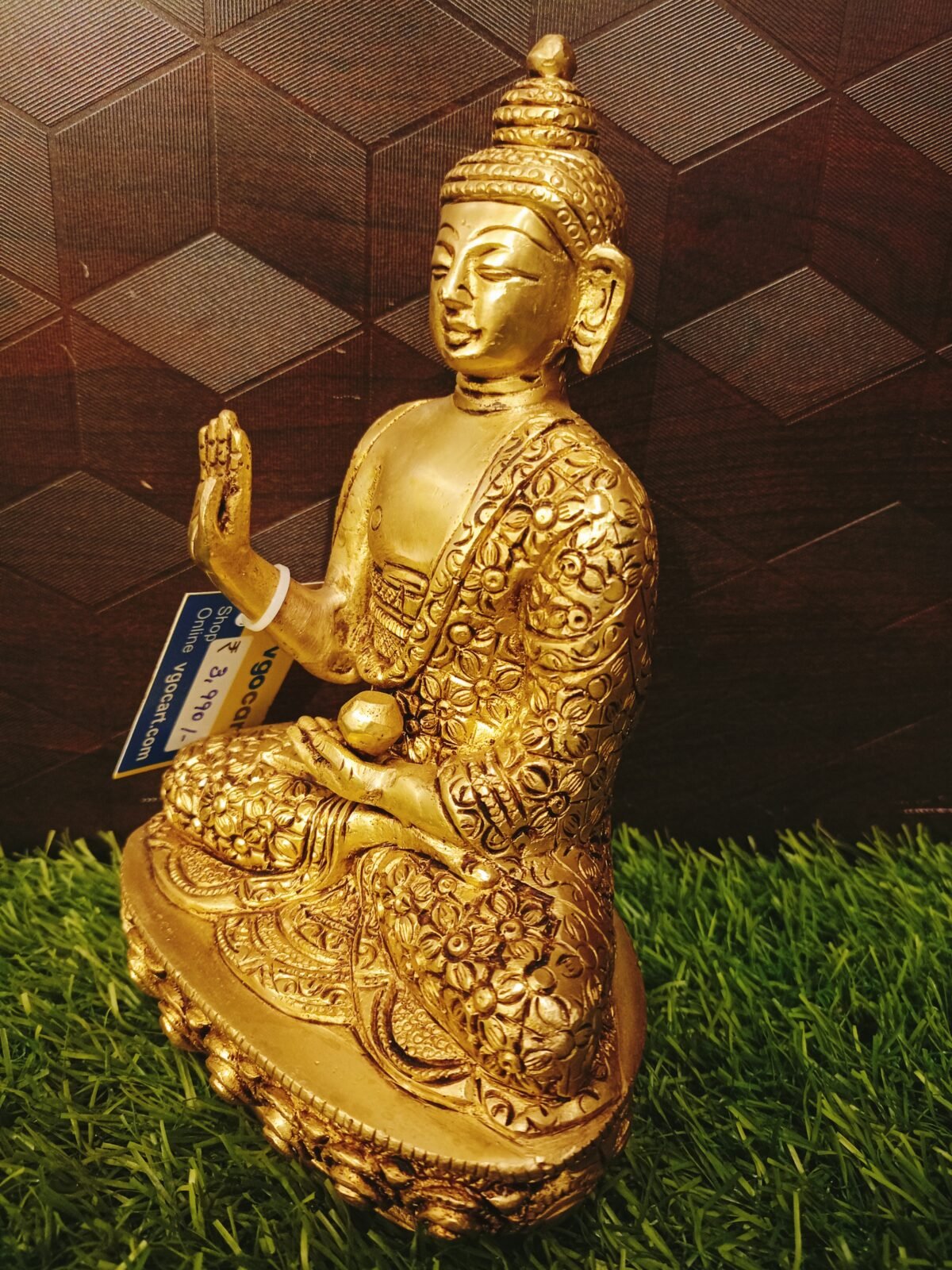 buy brass buddha statue on base antique showroom india 2 scaled