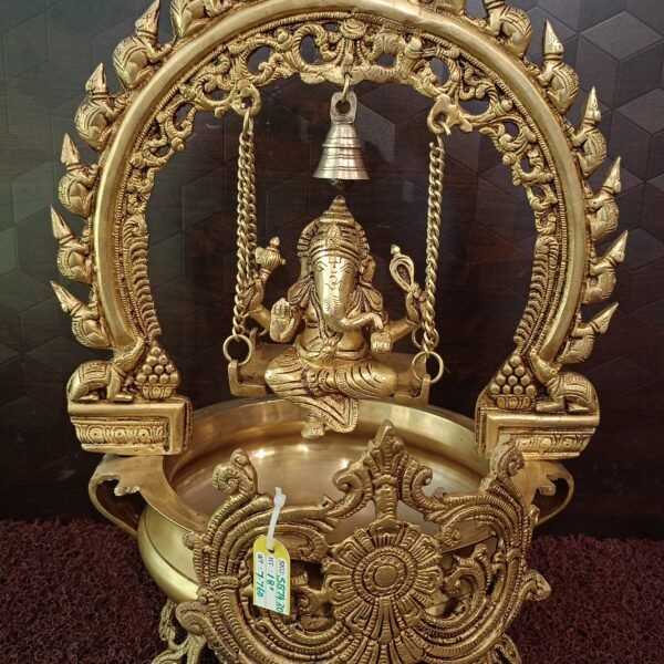 Brass Swing Ganesha Uruli
