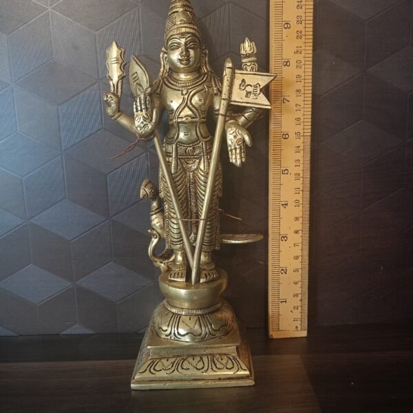 Brass Thiruchendur Murugan Statue