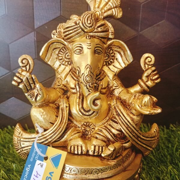 Brass Pagdi Ganesha
