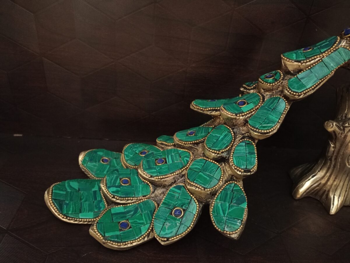 buy brass peacock colour stone finish gift shop india 3 1 scaled
