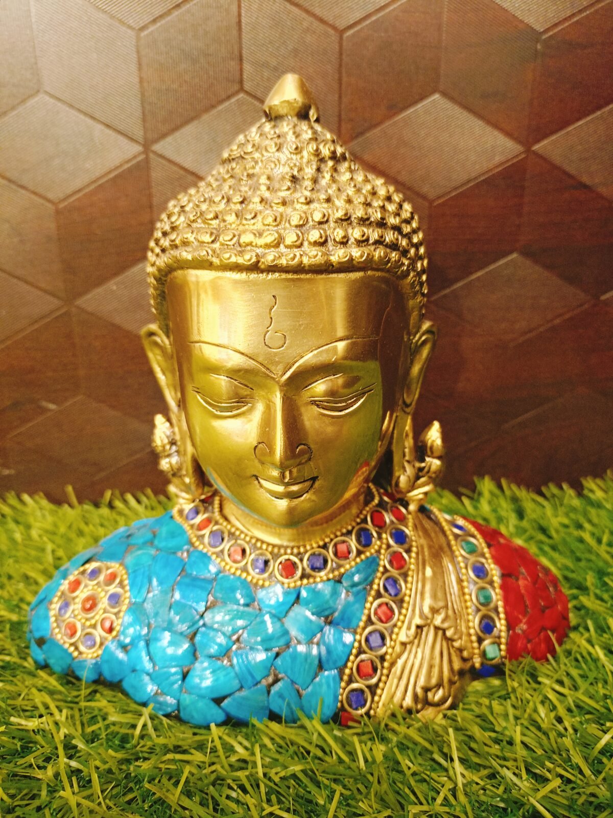 Brass Semi Buddha Stone Finish