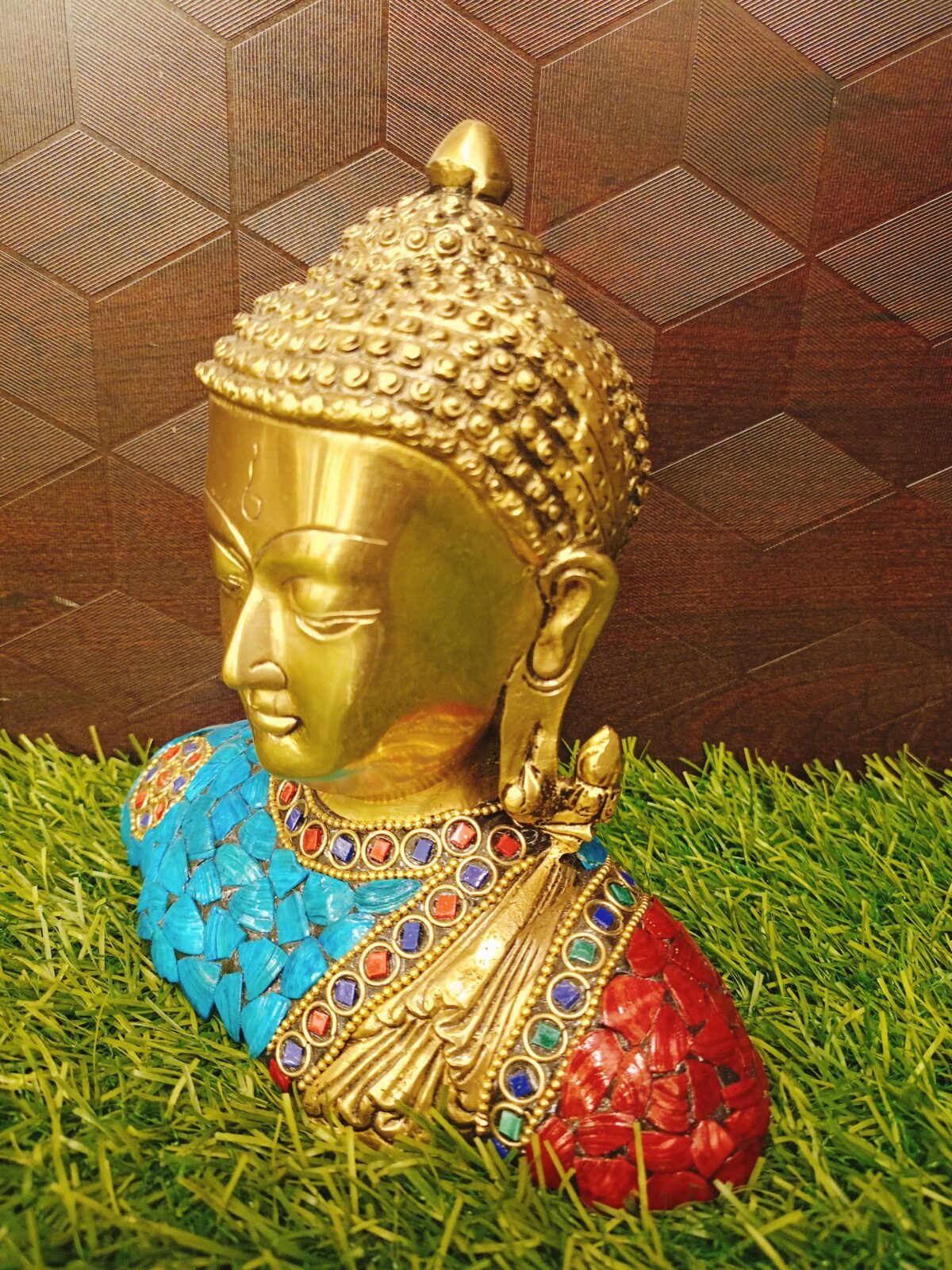 buy brass semi buddha stone finish online antique shop India 2 scaled
