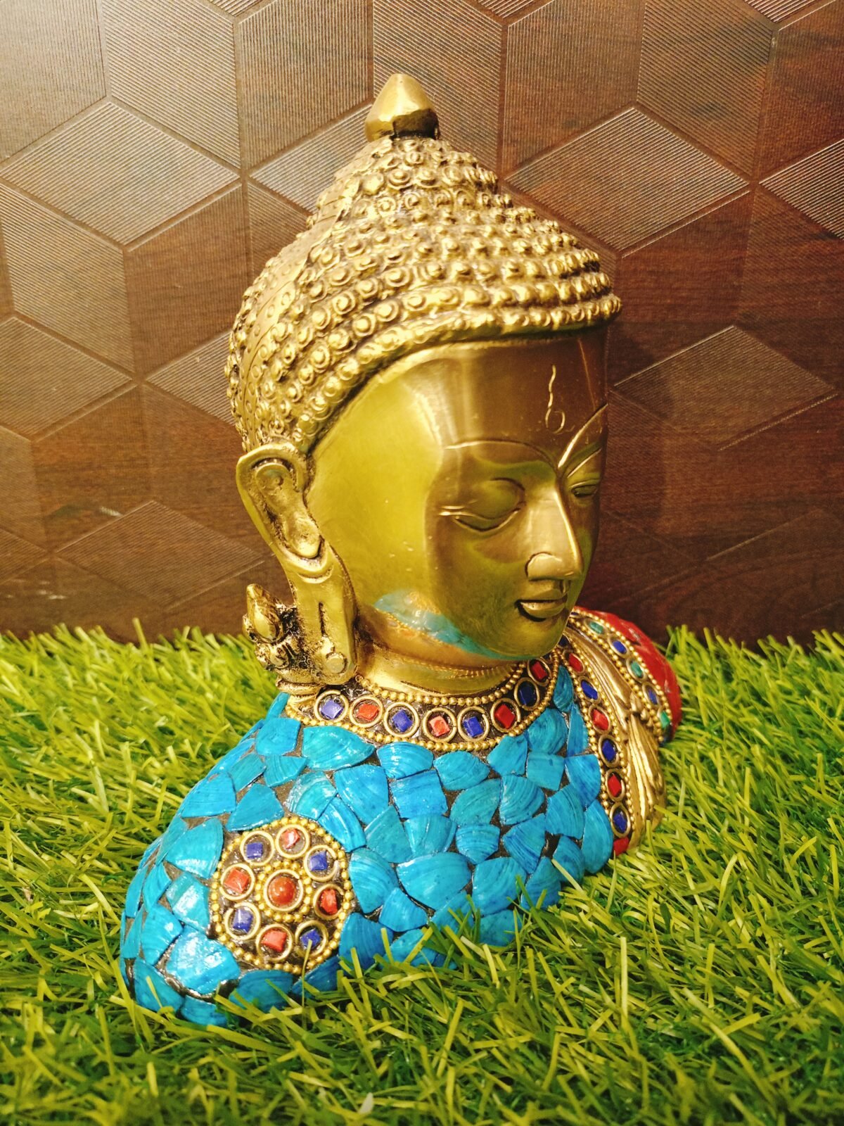 buy brass semi buddha stone finish online antique shop India 3 scaled