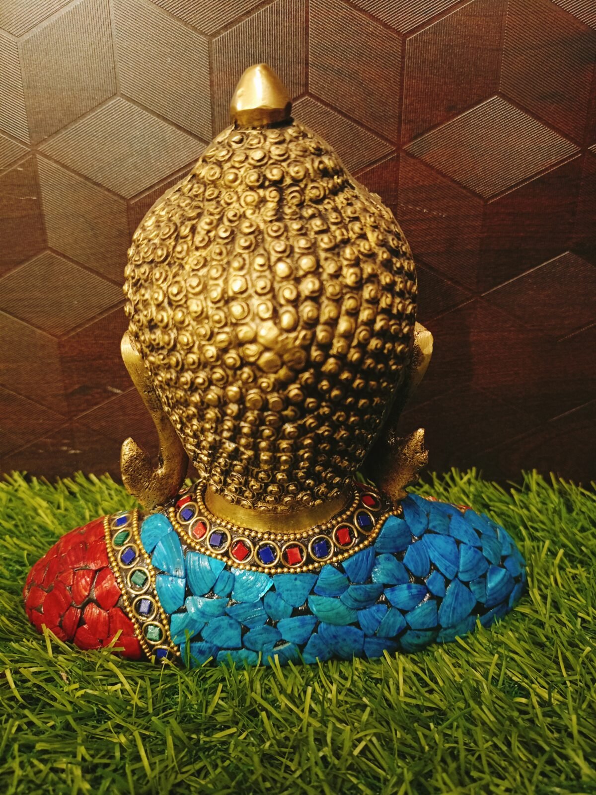 buy brass semi buddha stone finish online antique shop India 4 scaled