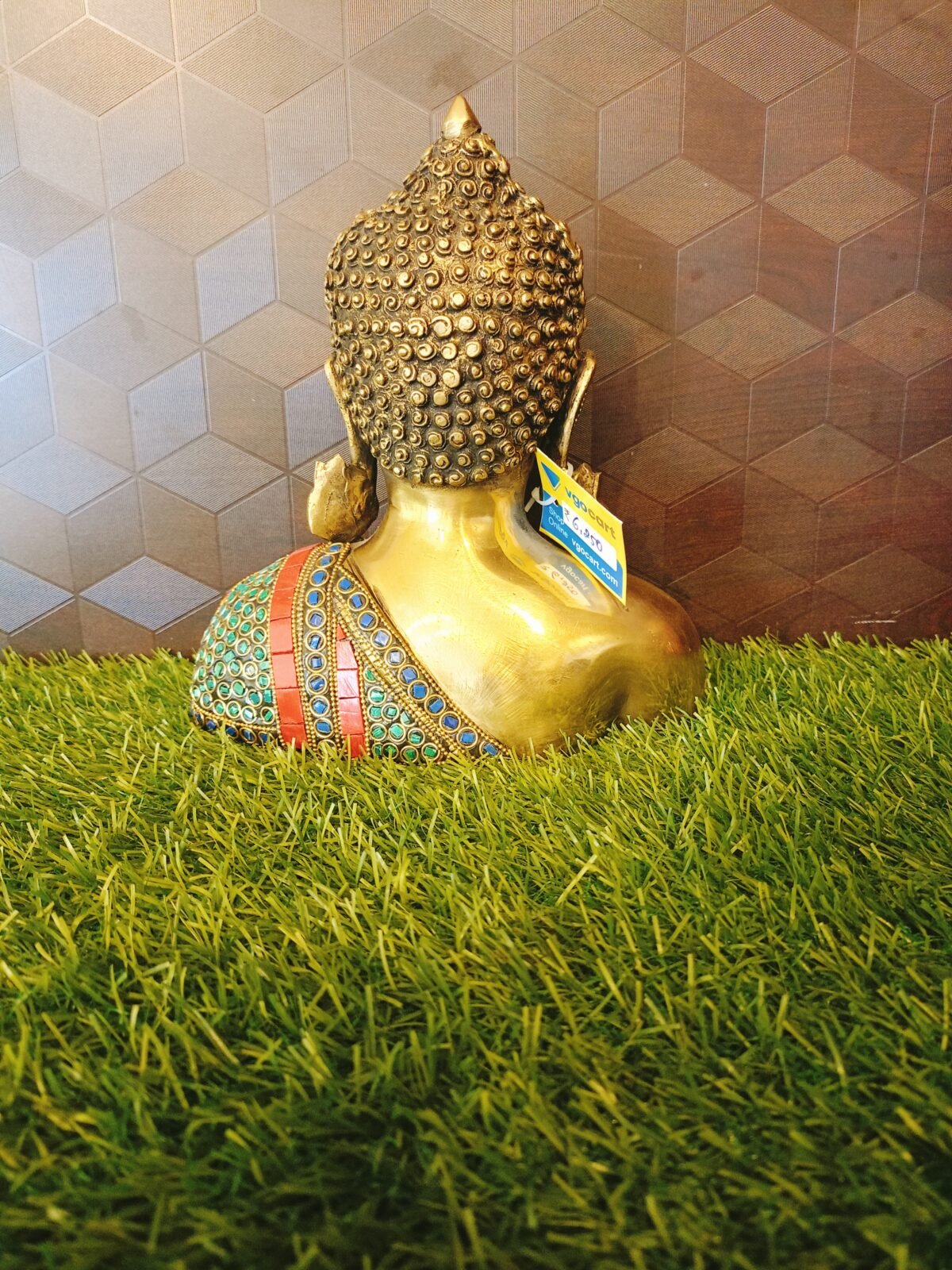 buy brass semi buddha stone finish online gift shop india 3 scaled