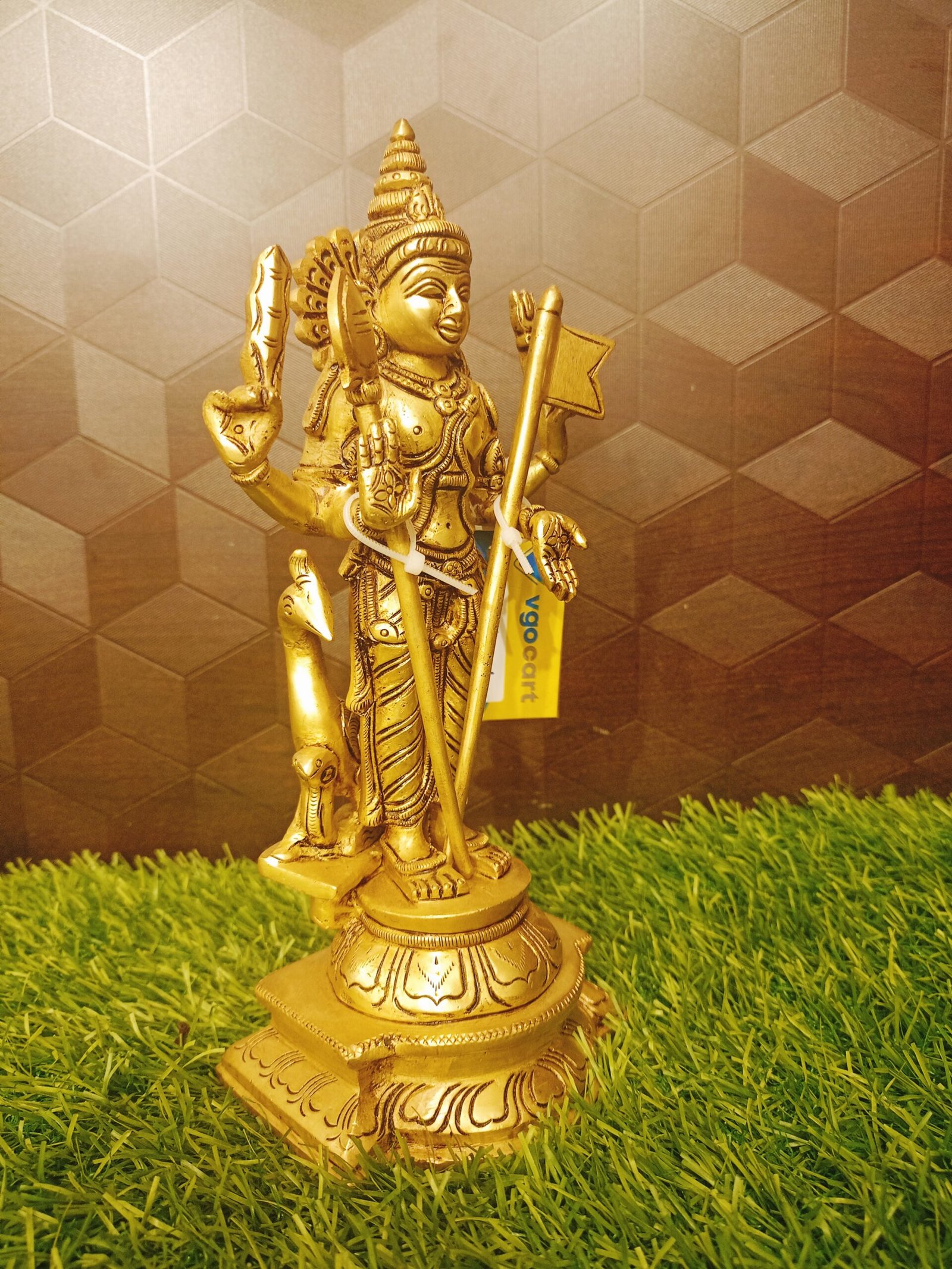 Brass Murugan Valli Deivanai Statue Buy Now 5.5