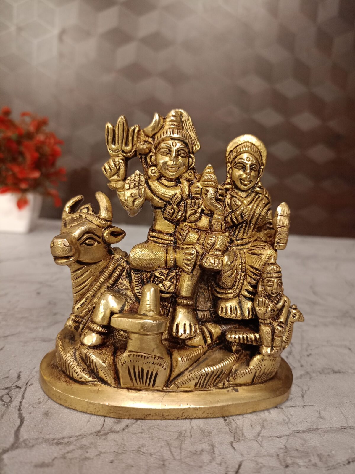 Brass shiva family pooja gift coimbatore india scaled