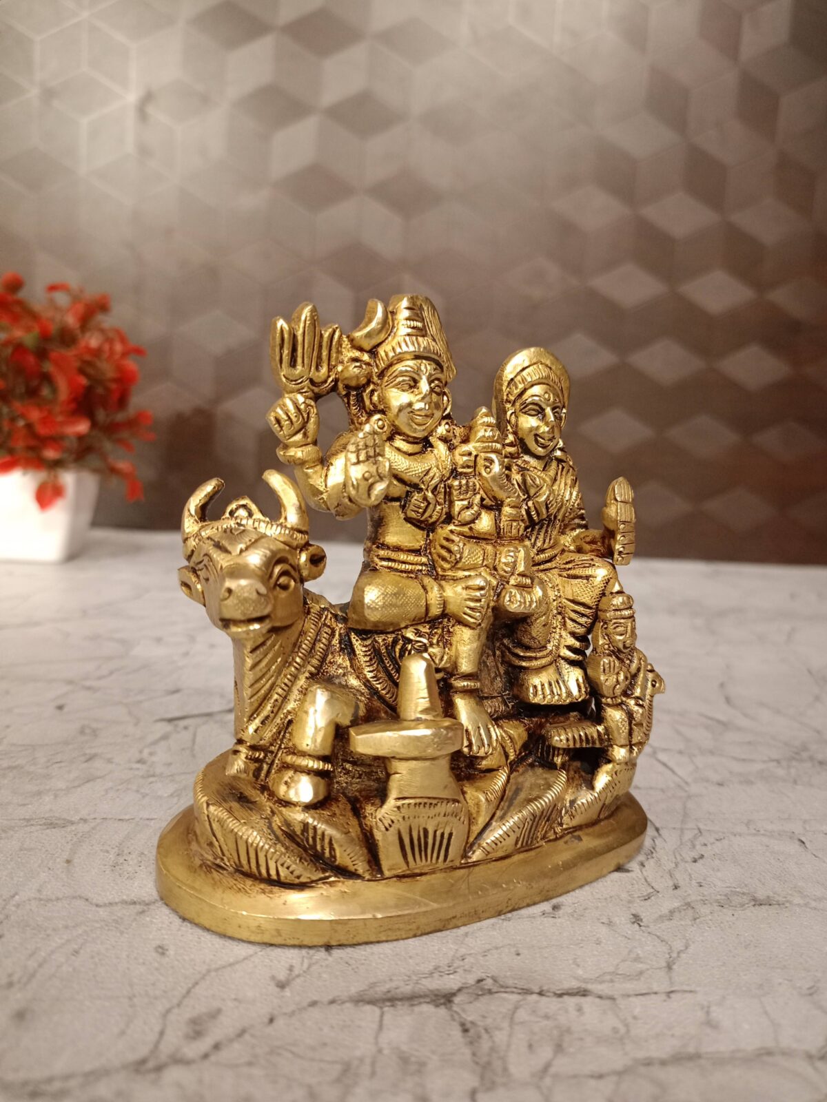 Brass shiva family pooja gift coimbatore india2 scaled