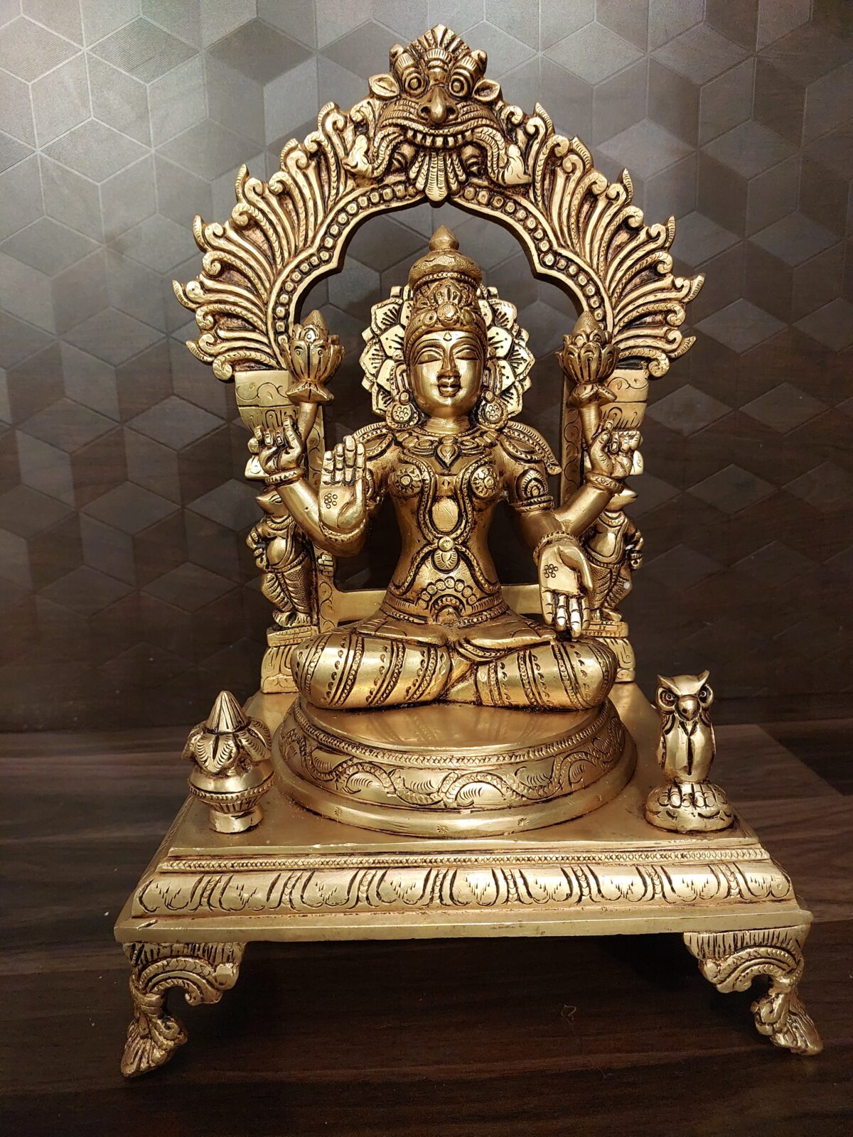 brass arch lakshmi idol pooja gift vgocart coimbatore india scaled