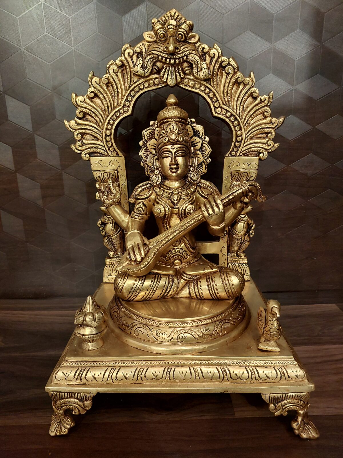 brass saraswathi hiruvachi idol pooja gift vgocart coimbatore india scaled