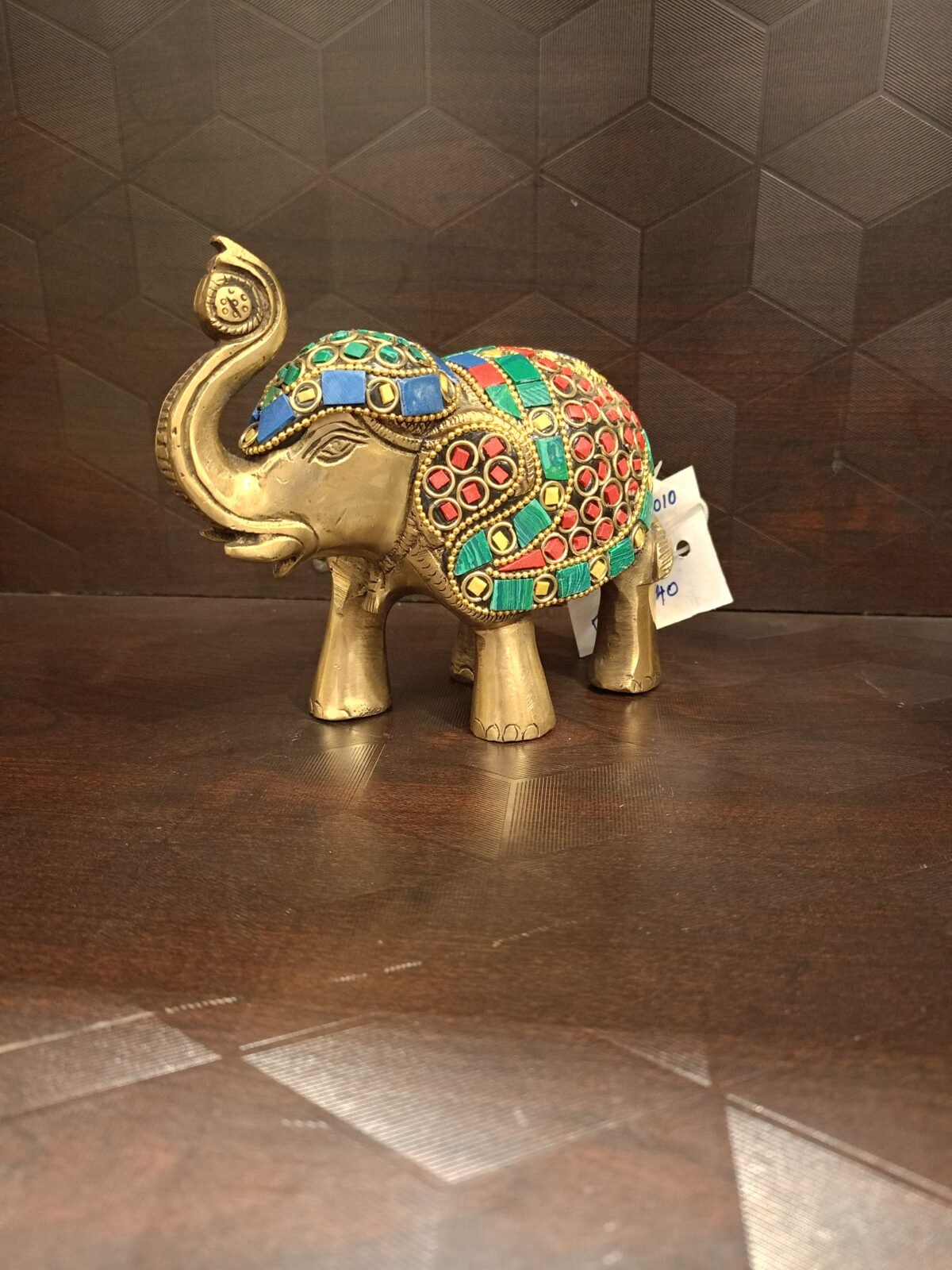 buy brass elephant statue stone finish large online 2 scaled