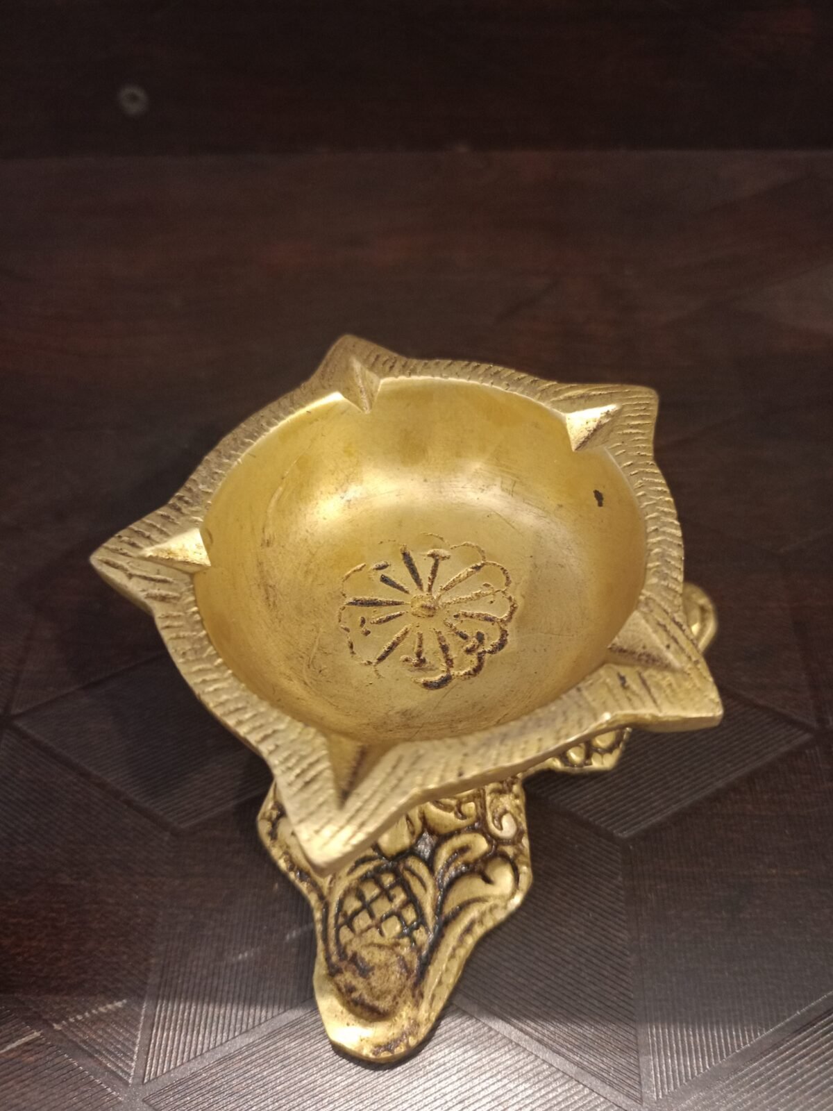 buy brass five face diya small online antique shop 1 scaled