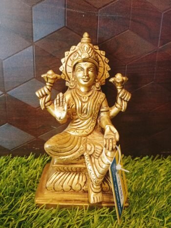 Brass Goddess lakshmi Idol
