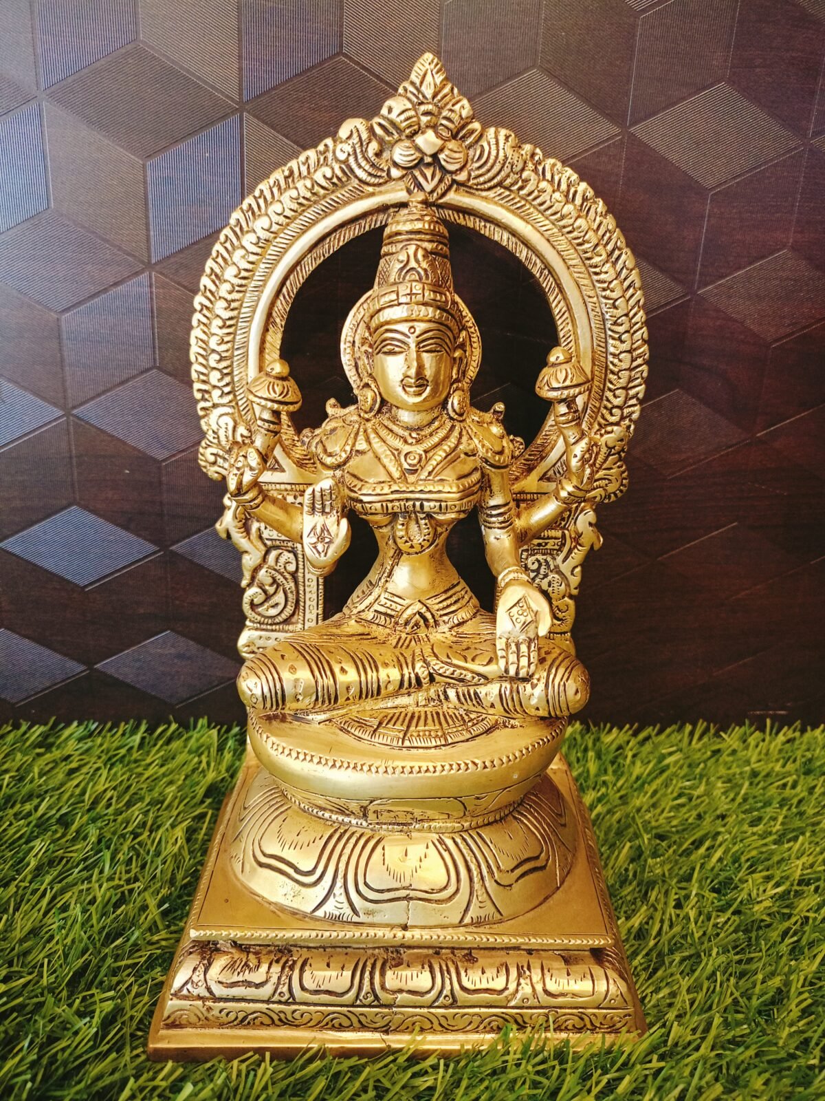 Brass Goddess Lakshmi with Thiruvachi