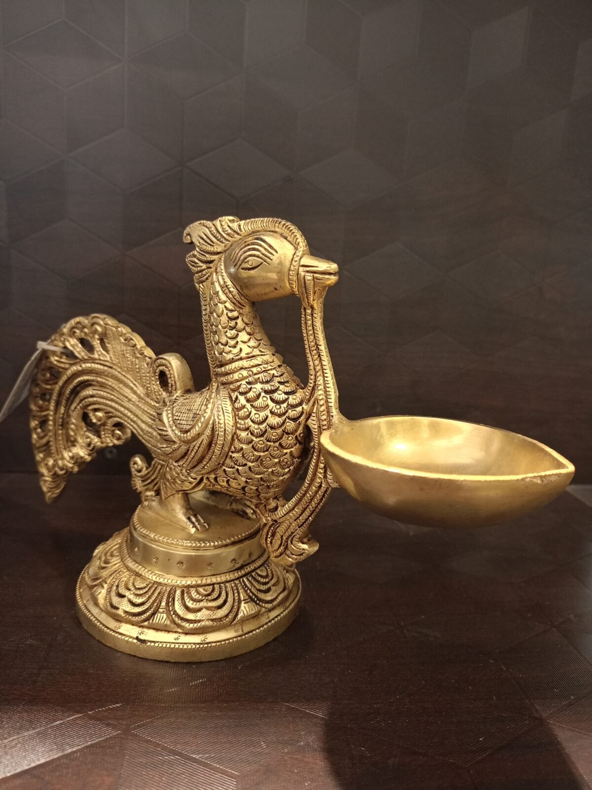 buy brass peacock holding diya online coimbatore 4 scaled