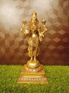 Brass Standing Lakshmi