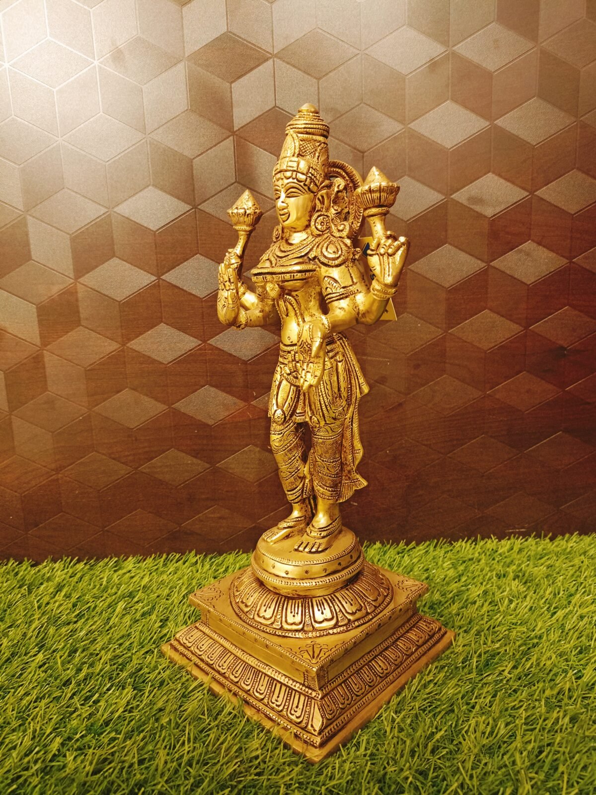 buy brass standing lakshmi idol online gift shop india 3 scaled