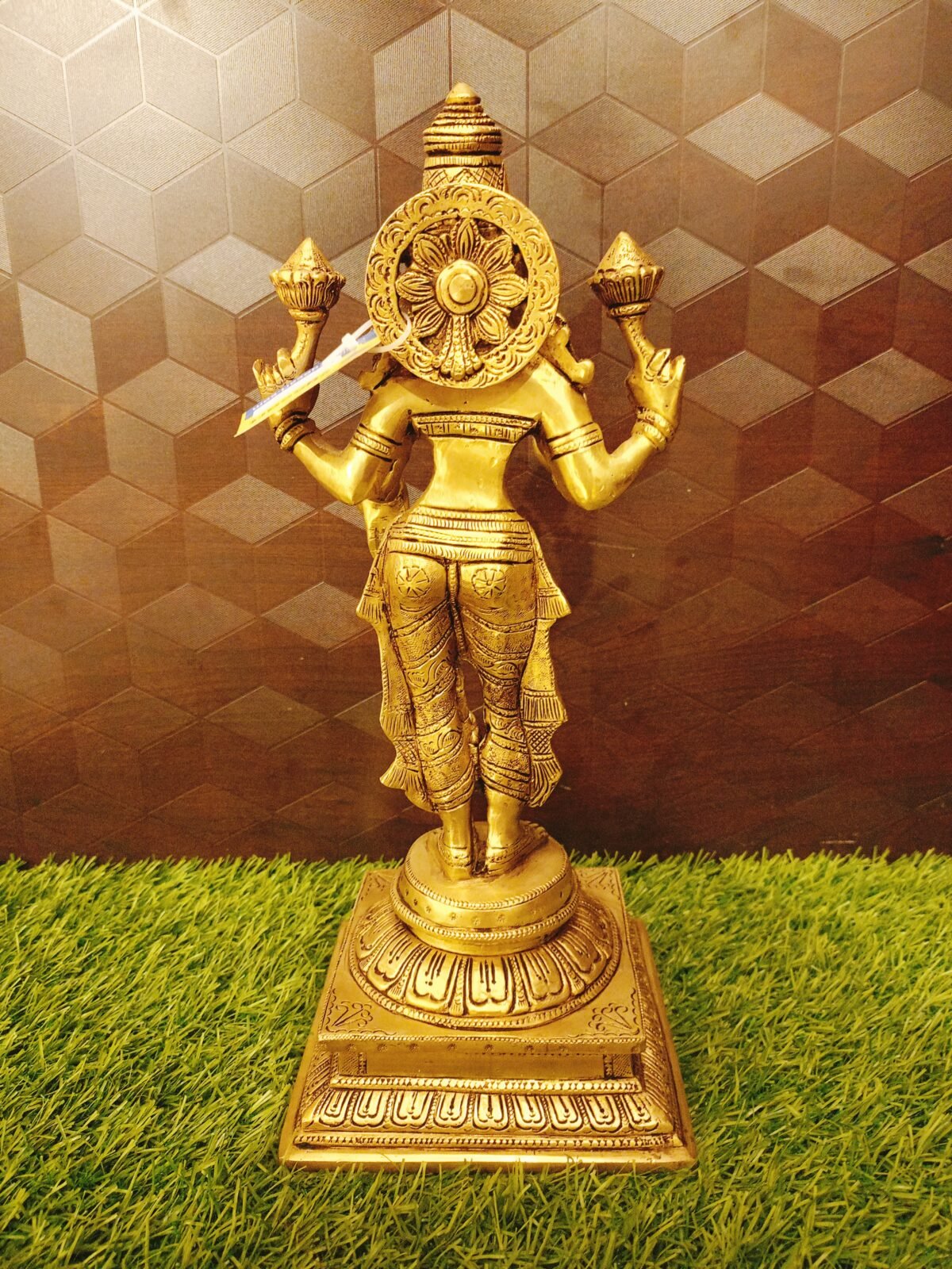 buy brass standing lakshmi idol online gift shop india 4 scaled