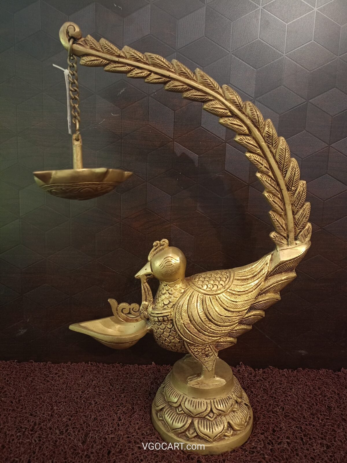 brass parrot designer diya pooja gift home decor vgocart coimbatore india scaled