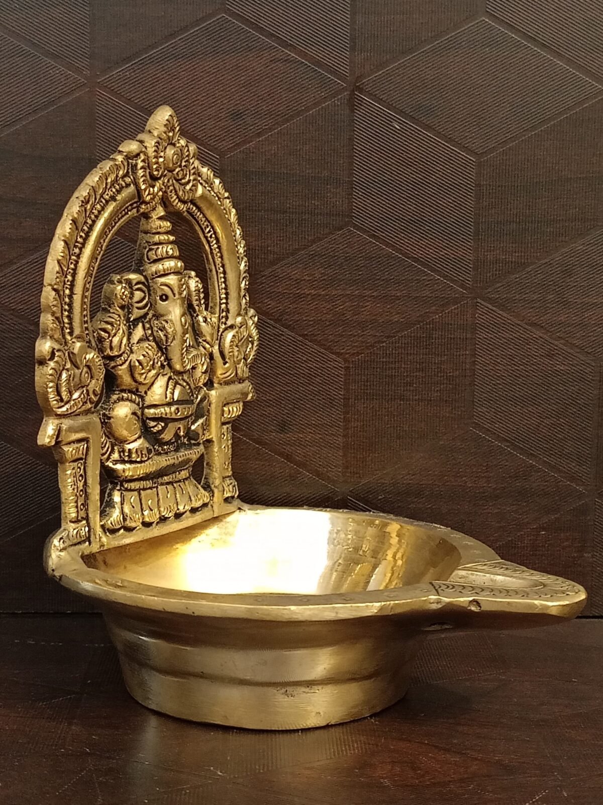 pure brass ganesha diya pooja antique vgocart coimbatore india scaled