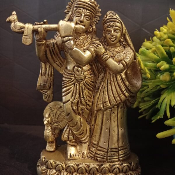 brass Radha Krishna idol