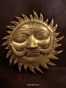 brass wall Mount sun face