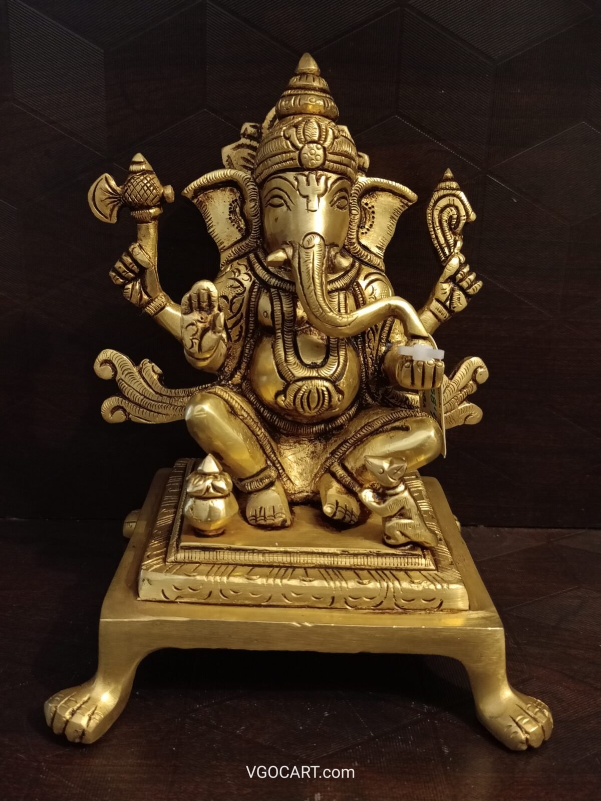 brass ganesha chowki stand pooja gift vgocart coimbatore india scaled