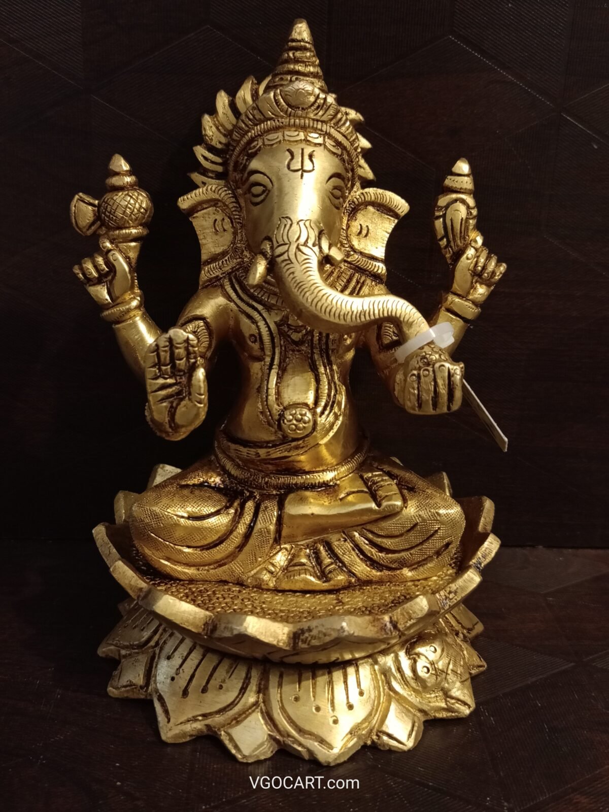 brass lotus ganesha idol pooja gift vgocart coimbatore india scaled