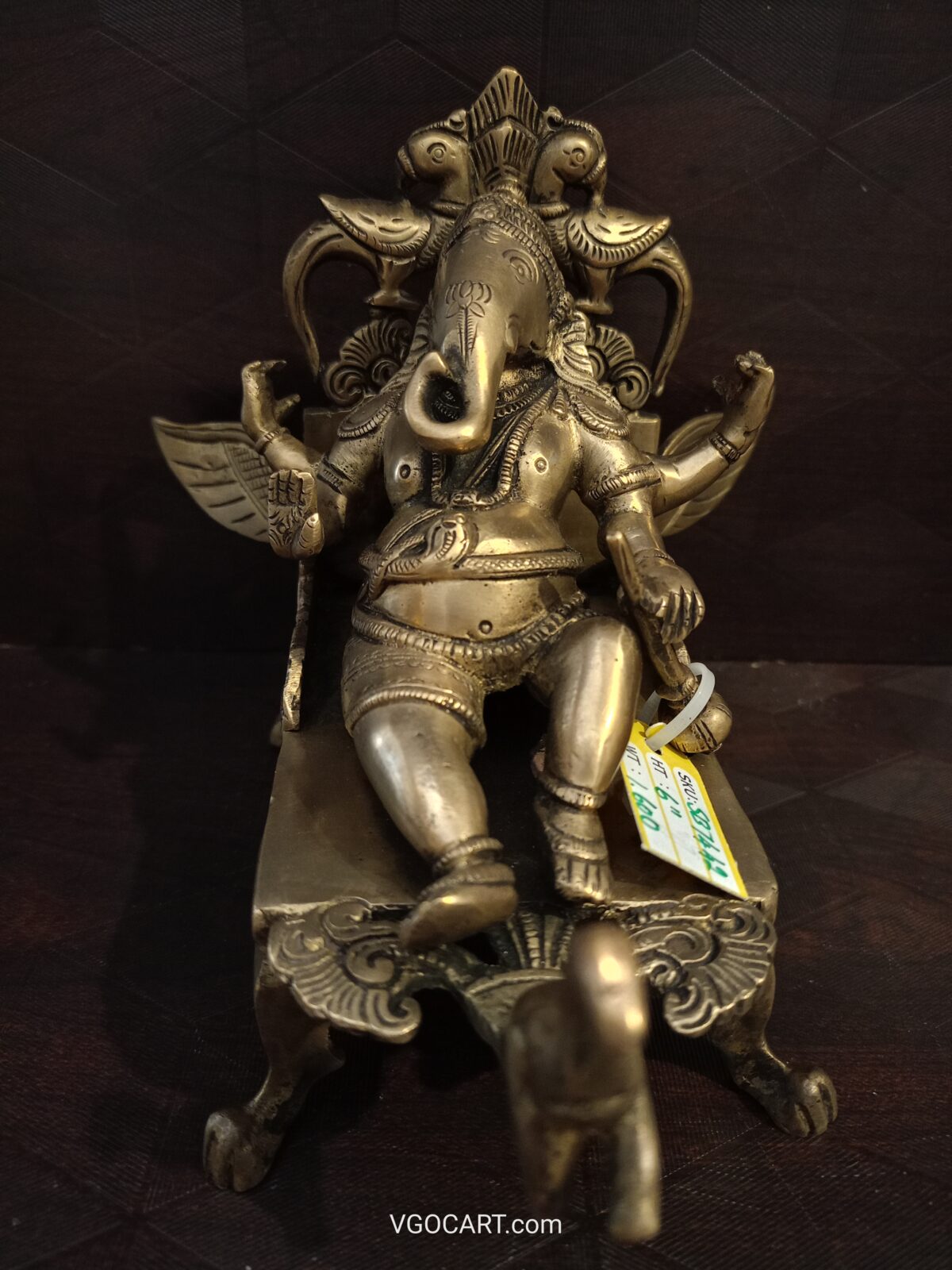 brass sleeping ganesha idol pooja gift home decor show piece vgocart coimbatore india3 scaled