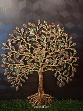 Brass Kalpavriksha Tree Antique Finish with Root