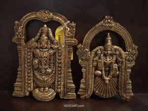 Brass Lord Balaji and Padmavathithayar Wall Mount