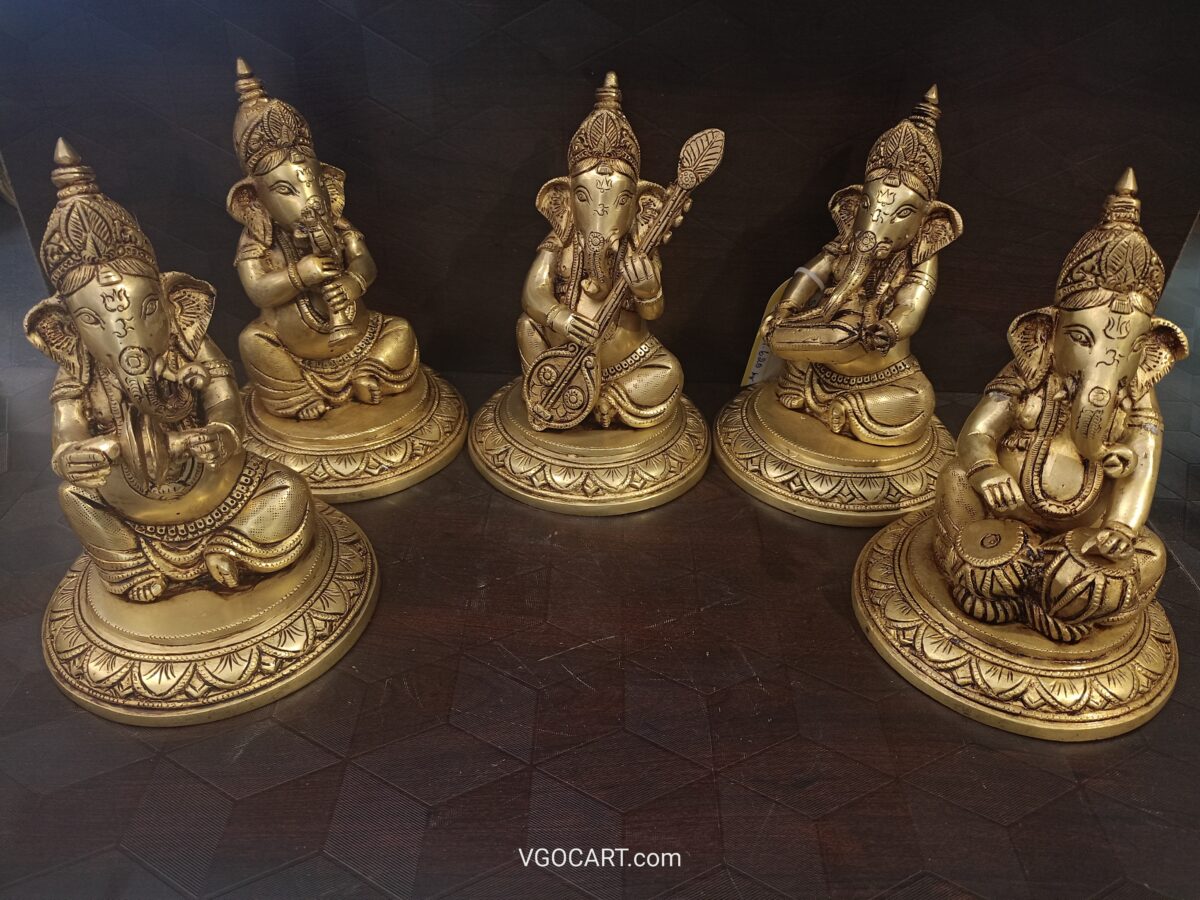 brass ganesha music set pooja gift vgocart coimbatore india1 scaled