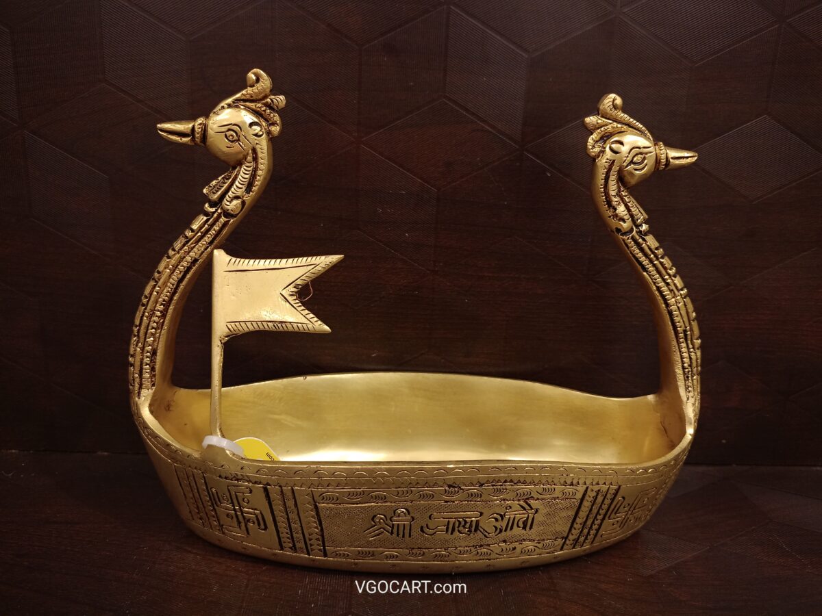 brass peacock boat gift vgocart coimbatore india2 scaled