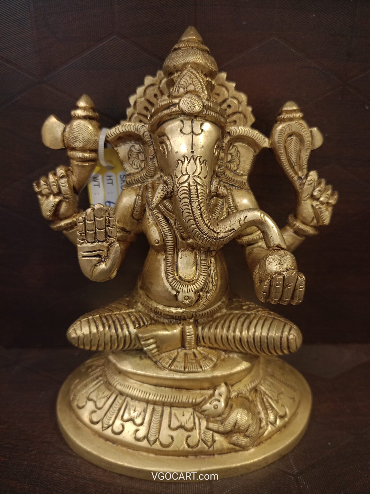 brass sitting ganesha idol pooja gift vgocart coimbatore india scaled