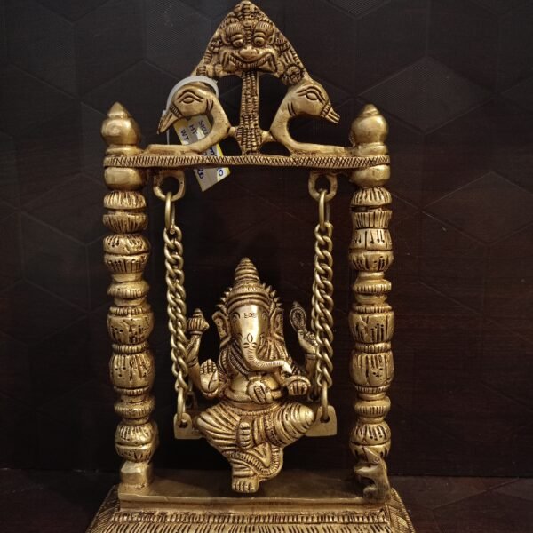 Brass Ganesha on Swing