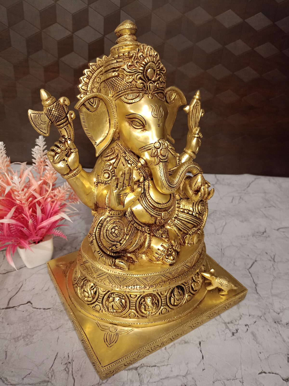 Brass ashta ganesha idol pooja gift vgocart coimbatore india scaled