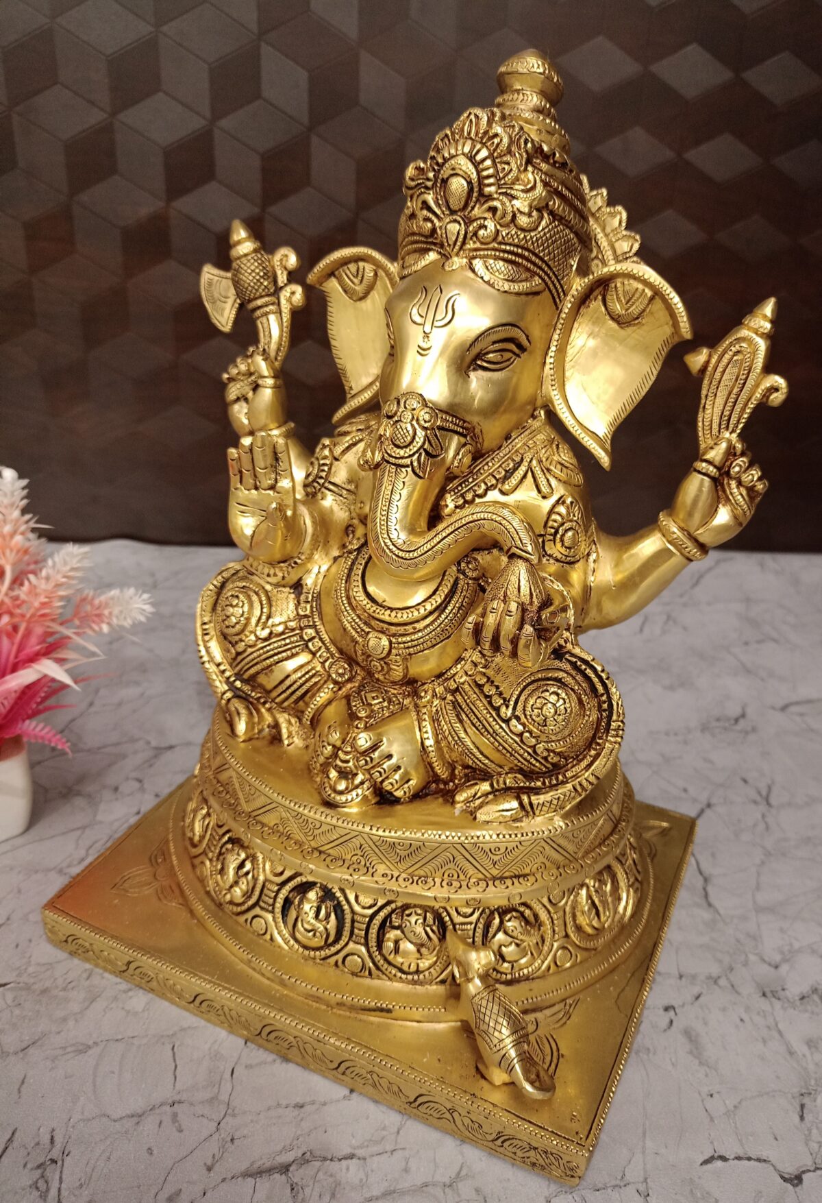 Brass ashta ganesha idol pooja gift vgocart coimbatore india1 scaled