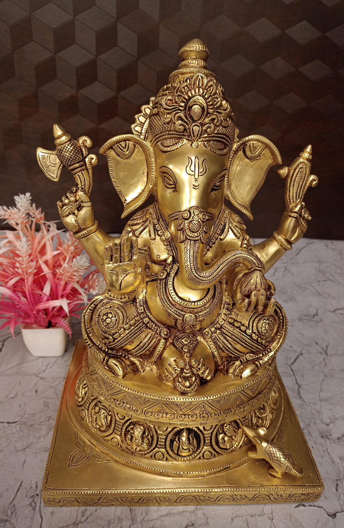 Brass ashta ganesha idol pooja gift vgocart coimbatore india2 scaled