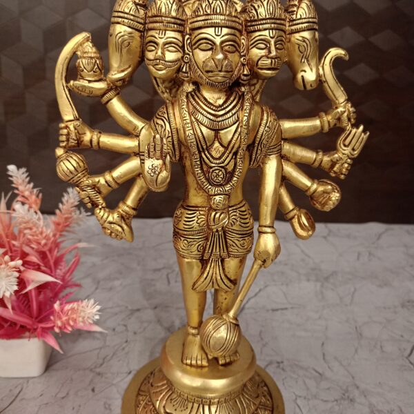 Buy Brass Panchamukhi Hanuman Statue 12"