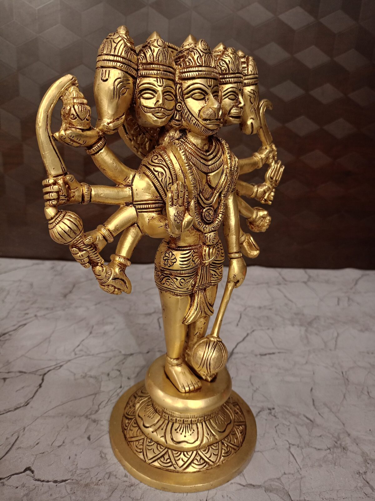 Brass five face hanuman idol pooja gift vgocart coimbatore india2 scaled