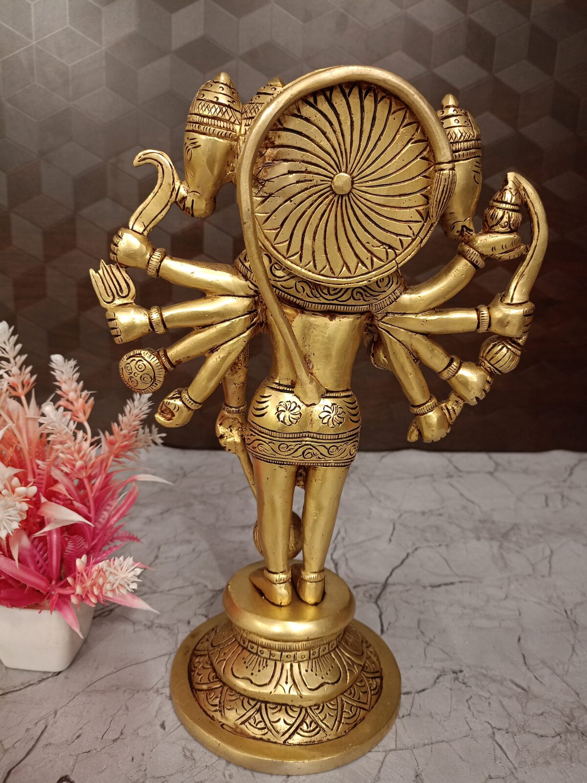 Brass five face hanuman idol pooja gift vgocart coimbatore india3 scaled